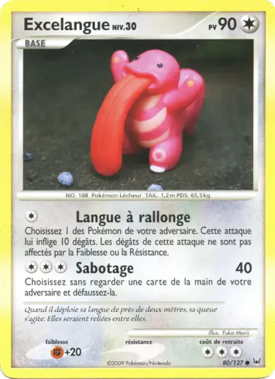 Image de la carte Pokemon Excelangue 80/127
