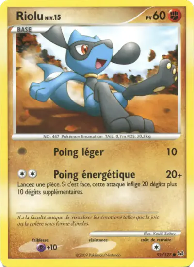 Image de la carte Pokemon Riolu 91/127