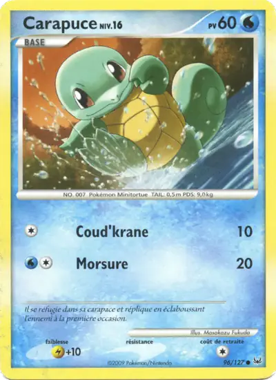 Image de la carte Pokemon Carapuce 96/127