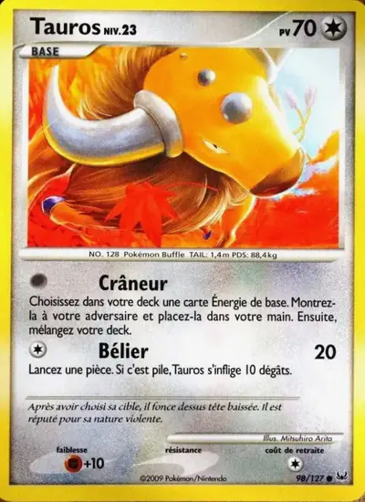 Image de la carte Pokemon Tauros 98/127