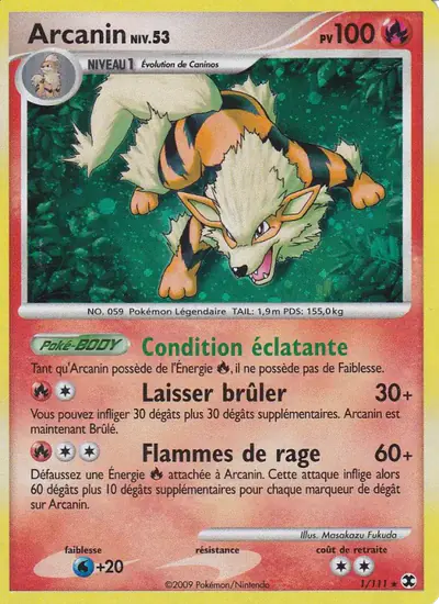 Image de la carte Pokemon Arcanin 1/111