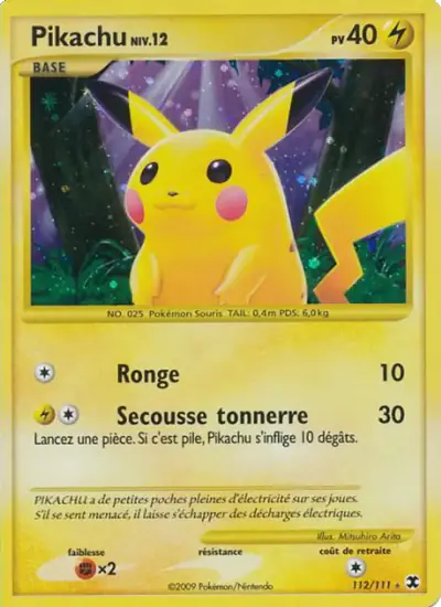 Image de la carte Pokemon Pikachu 112/111