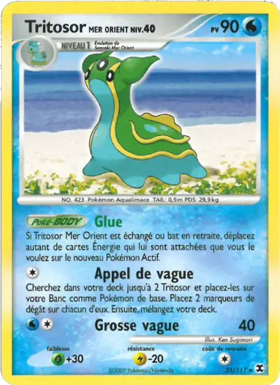 Image de la carte Pokemon Tritosor Mer Orient Niv. 40 21/111