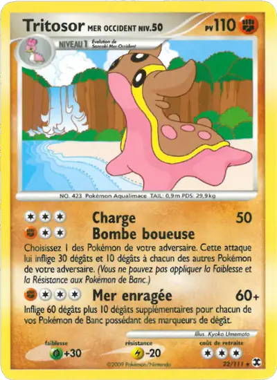 Image de la carte Pokemon Tritosor Mer Occident Niv. 50 22/111