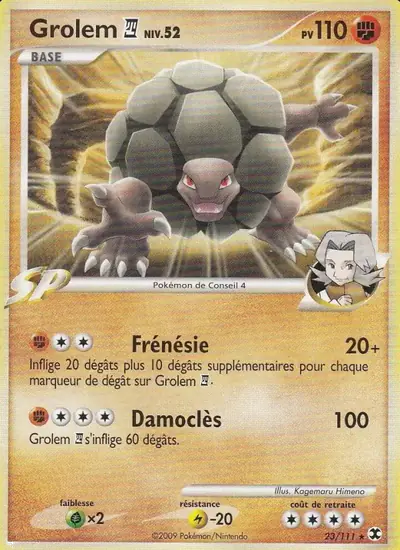 Image de la carte Pokemon Grolem Niv. 52 23/111