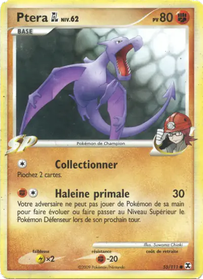 Image de la carte Pokemon Ptera Niv. 62 55/111
