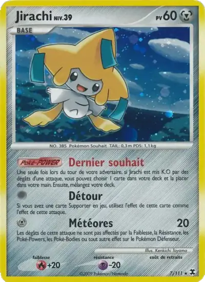 Image de la carte Pokemon Jirachi Niv. 39 7/111
