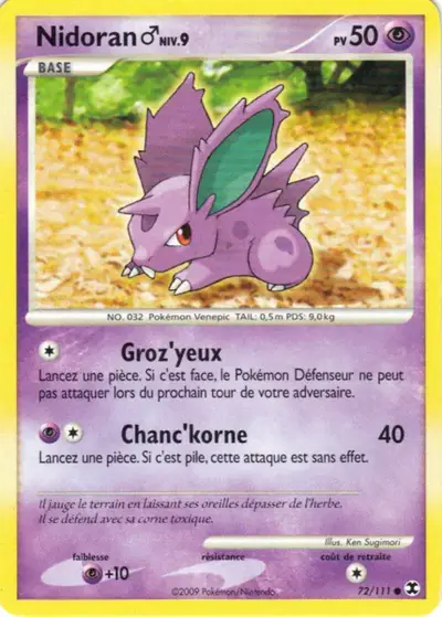 Image de la carte Pokemon Nidoran ♂ 72/111