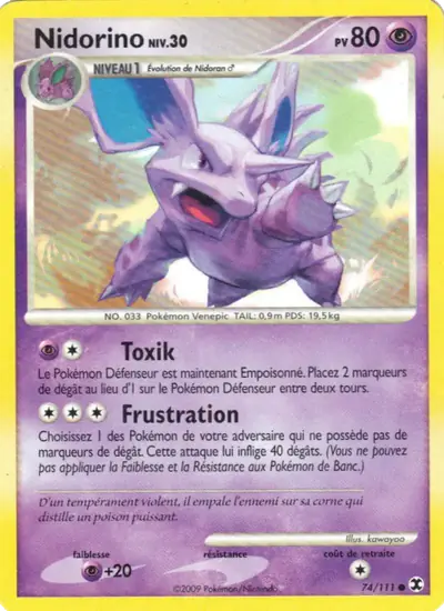 Image de la carte Pokemon Nidorino Niv. 30 74/111