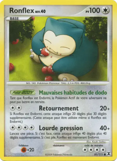 Image de la carte Pokemon Ronflex Niv. 40 81/111