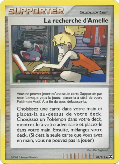 Image de la carte Pokemon La recherche d'Amelle 89/111