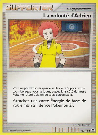 Image de la carte Pokemon La volonté d'Adrien 91/111