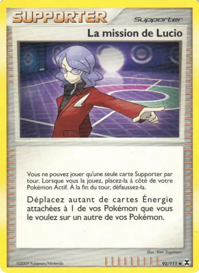 Image de la carte Pokemon La mission de Lucio 92/111