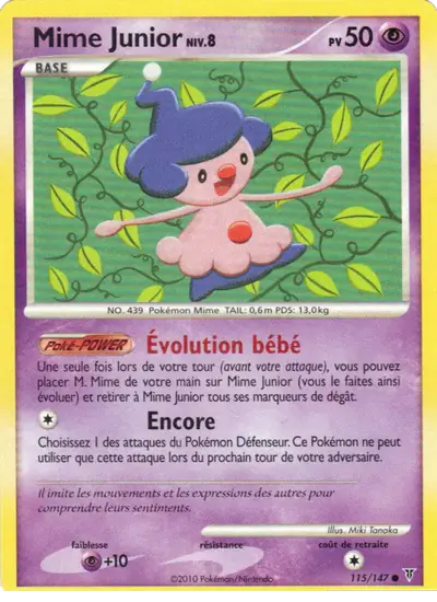 Image de la carte Pokemon Mime Junior 115/147