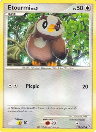 Image de la carte Pokemon Etourmi 129/147