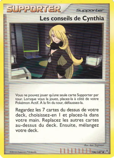 Image de la carte Pokemon Les conseils de Cynthia 136/147