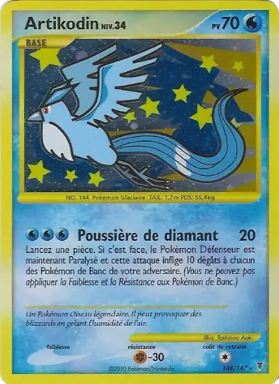 Image de la carte Pokemon Artikodin 148/147