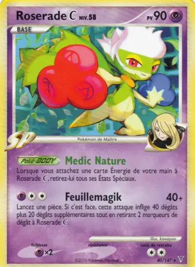 Image de la carte Pokemon Roserade  40/147