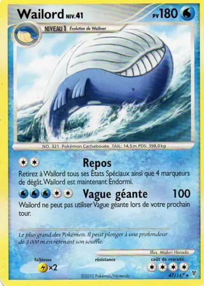 Image de la carte Pokemon Wailord 47/147