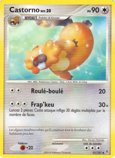 Image de la carte Pokemon Castorno 51/147