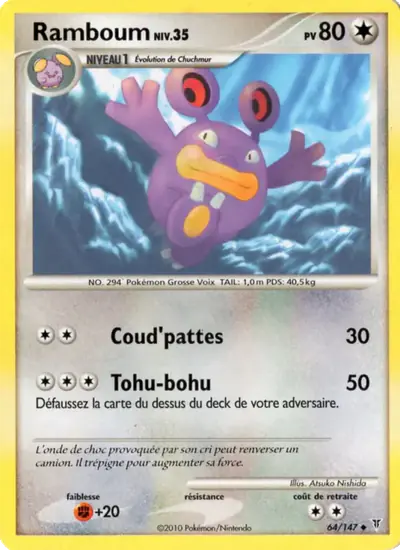 Image de la carte Pokemon Ramboum 64/147