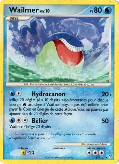Image de la carte Pokemon Wailmer 87/147