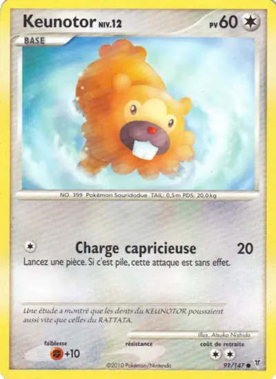 Image de la carte Pokemon Keunotor 91/147