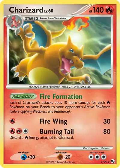 Carte Pokémon Charizard 1/99 — Arceus