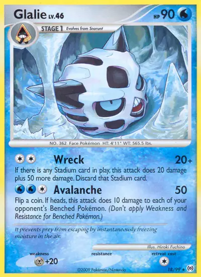 Image de la carte Pokemon Glalie 18/99