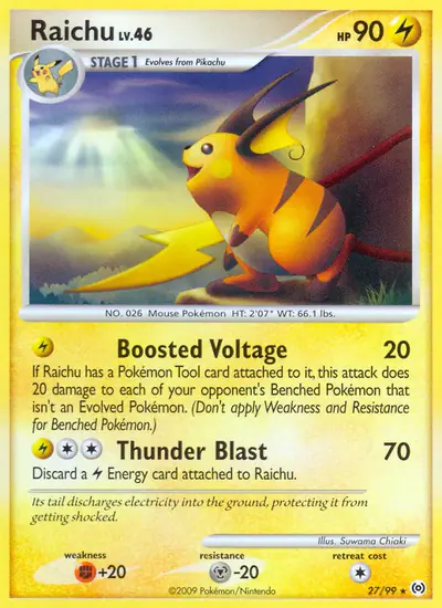 Image de la carte Pokemon Raichu 27/99