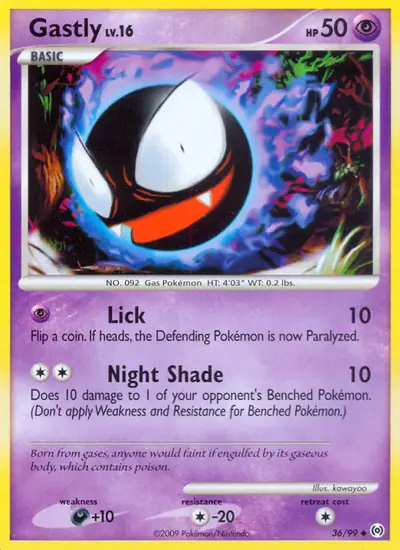 Image de la carte Pokemon Gastly 36/99