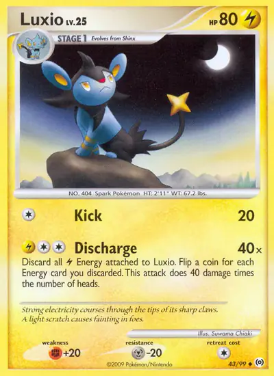 Image de la carte Pokemon Luxio 43/99