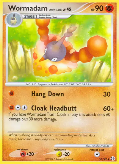 Image de la carte Pokemon Wormadam Sandy Cloak 50/99