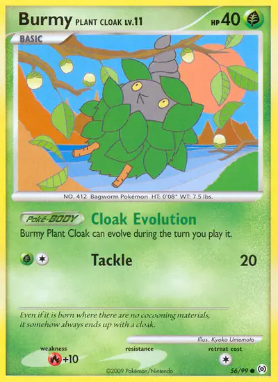 Image de la carte Pokemon Burmy Plant Cloak 56/99