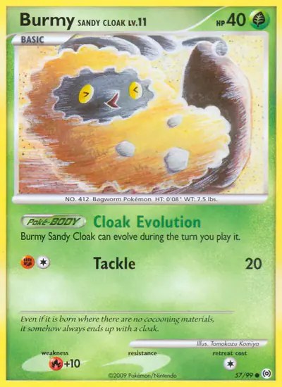 Image de la carte Pokemon Burmy Sandy Cloak 57/99