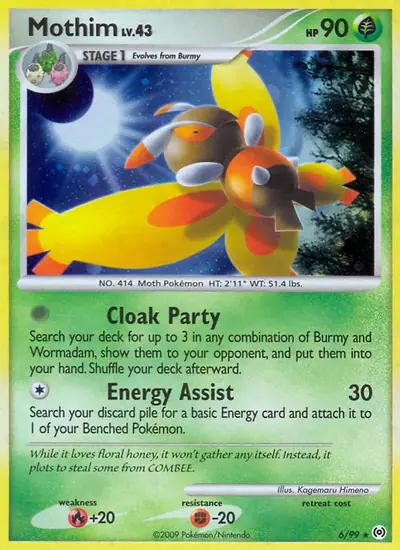 Image de la carte Pokemon Mothim 6/99