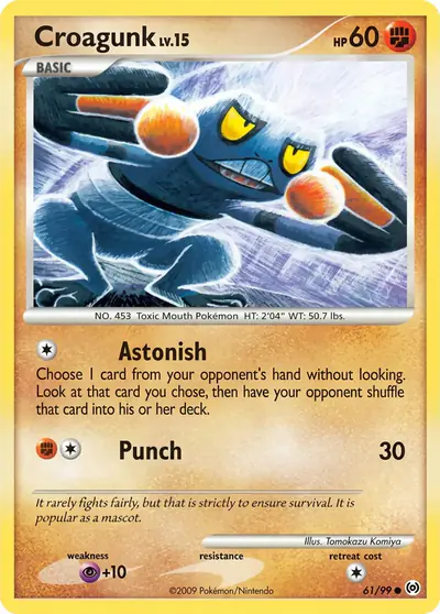 Carte Pokémon Croagunk 61/99 — Arceus