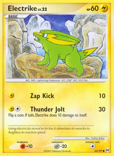 Image de la carte Pokemon Electrike 62/99