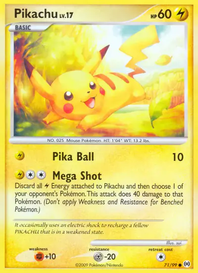 Image de la carte Pokemon Pikachu 71/99