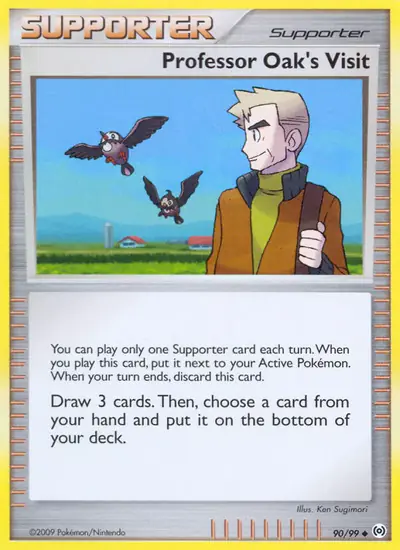 Image de la carte Pokemon Professor Oak's Visit 90/99