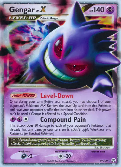 Image de la carte Pokemon Gengar LV.X 97/99