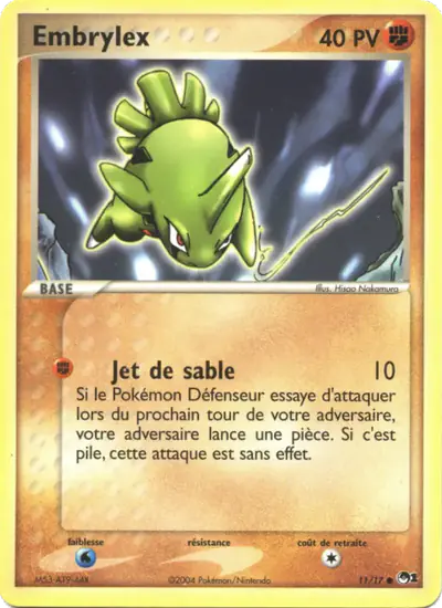 Image de la carte Pokemon Embrylex 11/17