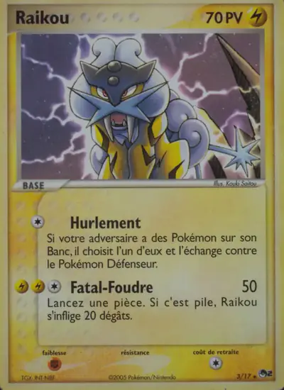 Image de la carte Pokemon Raikou 3/17