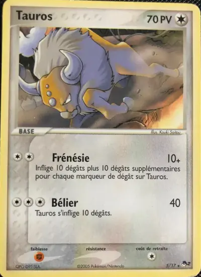 Image de la carte Pokemon Tauros 5/17