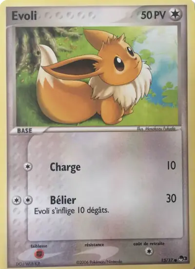 Image de la carte Pokemon Évoli 13/17