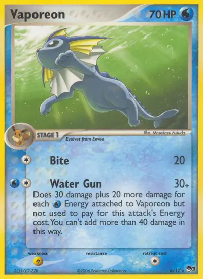 Image de la carte Pokemon Vaporeon 6/17