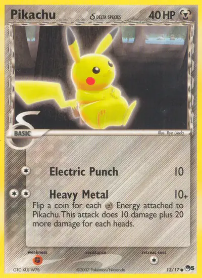 Image de la carte Pokemon Pikachu δ 13/17