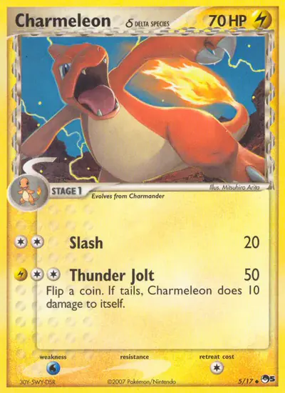 Image de la carte Pokemon Charmeleon δ 5/17