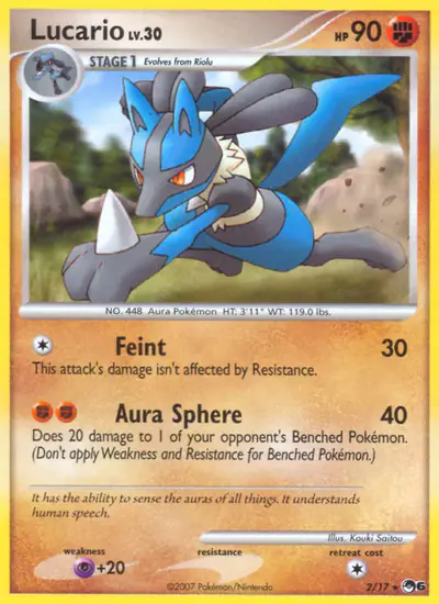 Image de la carte Pokemon Lucario 2/17