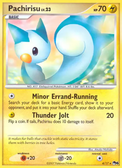Image de la carte Pokemon Pachirisu 4/17